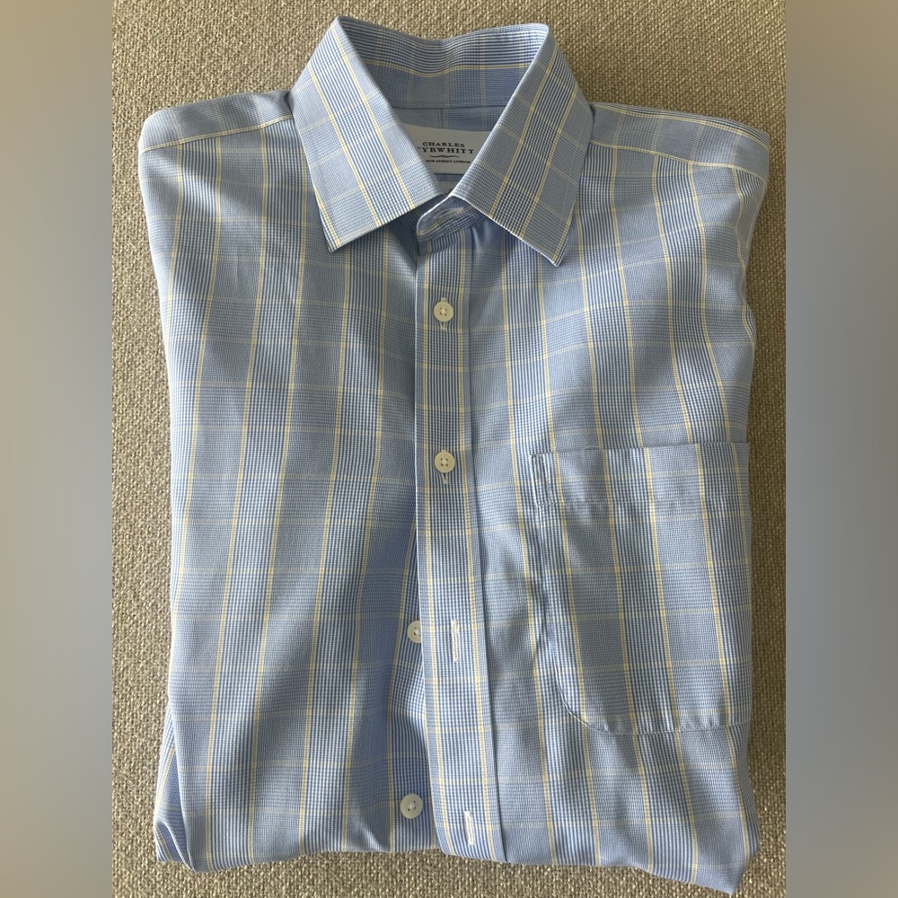 Men’s Like New Charles Tyrwhitt Blue Dress Shirt 15.5 Neck 35 Sleeve